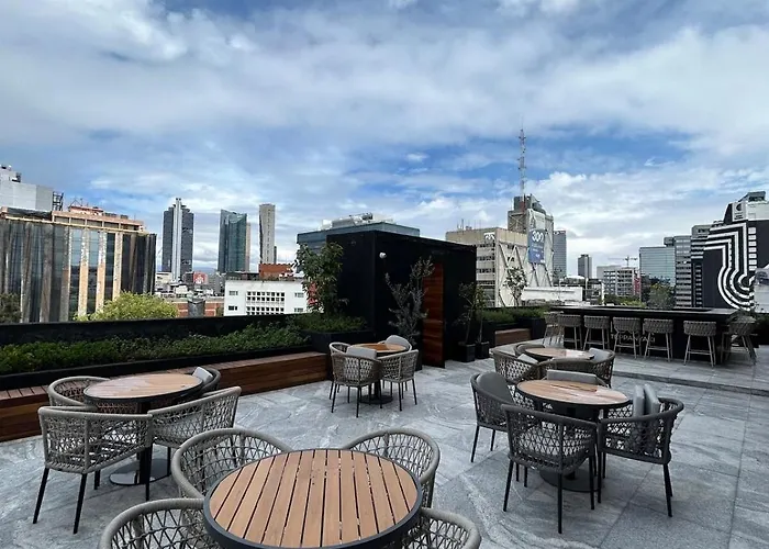 Apartment Roma Norte, Pool, Gym, Rooftop, Coworking, Balcony & Parking
